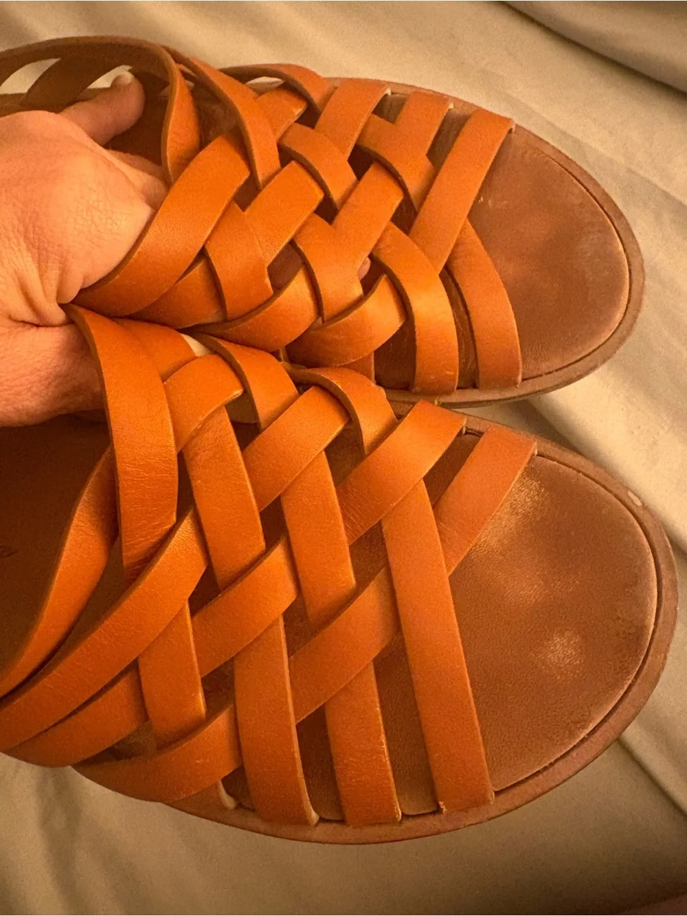 Loro Piana brown Braided Leather Slide Sandals - Woven Straps